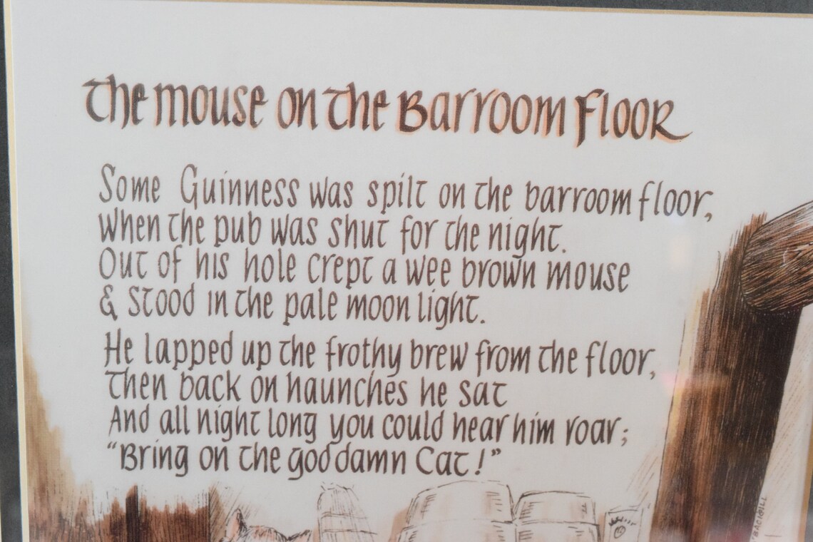 The Mouse On The Barroom Floor Double Matted and Framed Etsy
