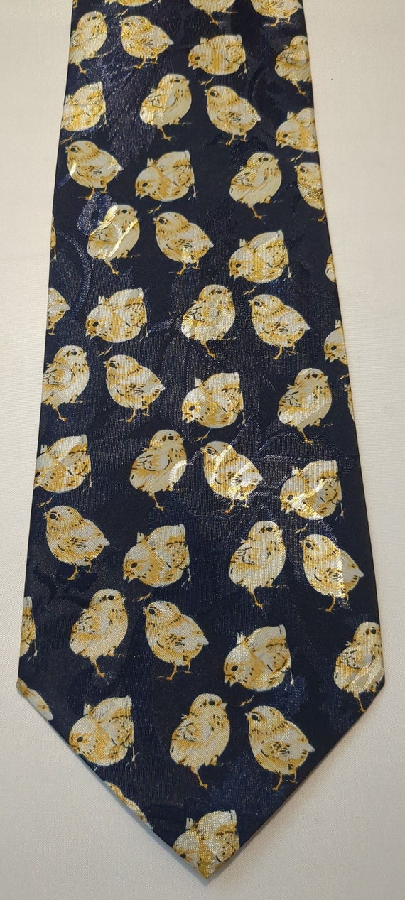 Black Necktie Covered with Baby "Chicks" a Subtle… - image 4