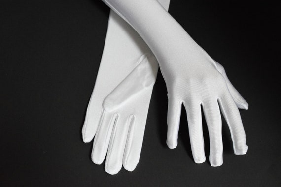 chinese dress ladies Greenery Women Ladies Long Stretchy Solid Satin Special Occasion Party Dress  Gloves Bridal Wedding Finger Gloves (Pleated 15'' White) at Amazon Women's  Clothing store main image 0