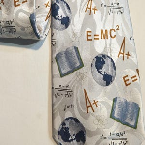 Mathematician Necktie  Features Relativity Equation The World of Math and Mathmatics