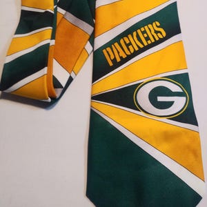 Green Bay Packers Fan Necktie NFL Football Fan Necktie