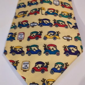 Golf Cart Sunday Driver Alynn Neckwear Krawat Krawaty męskie Krawaty