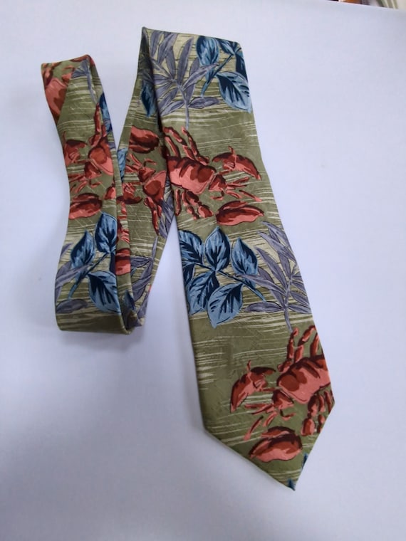 Tommy Bahama Marlin Lobster Silk Necktie Men's Nov