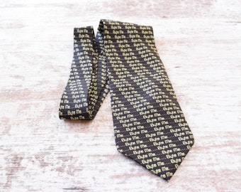 BYTE ME COMPUTER Mens Tie Necktie Black and White Jonathan Rogers