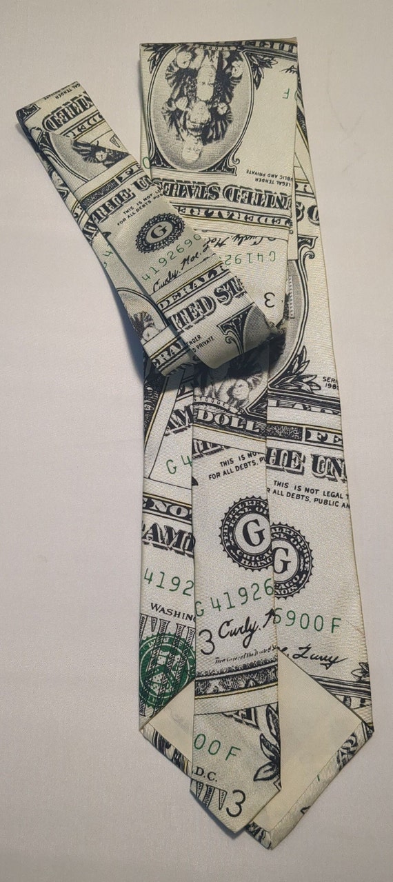Three Stooges on a Three Dollar Bill Silk Necktie… - image 5