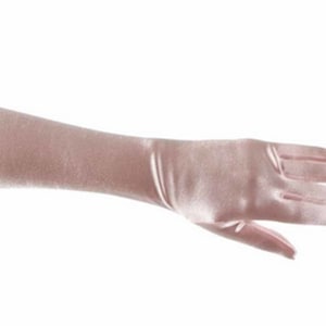 Satin Light Pink Opera 22&quot; 18&quot; 15&quot; 9&quot; Ladies Gloves Prom Wedding Gloves Baby Pink Gloves Cosplay