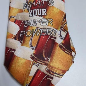 Drinking &quot;I Make Beer Disappear What&#39;s Your Superpower?&quot; Knotty & Nice Tie Men&#39;s Ties Neckties