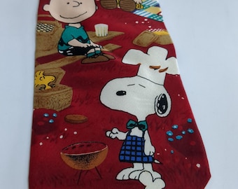 Peanuts 'What's For Lunch'-stropdas voor heren met Charlie Brown-pepermunt Patty Snoopy Woodstock Charlie Brown en Gang-stropdas