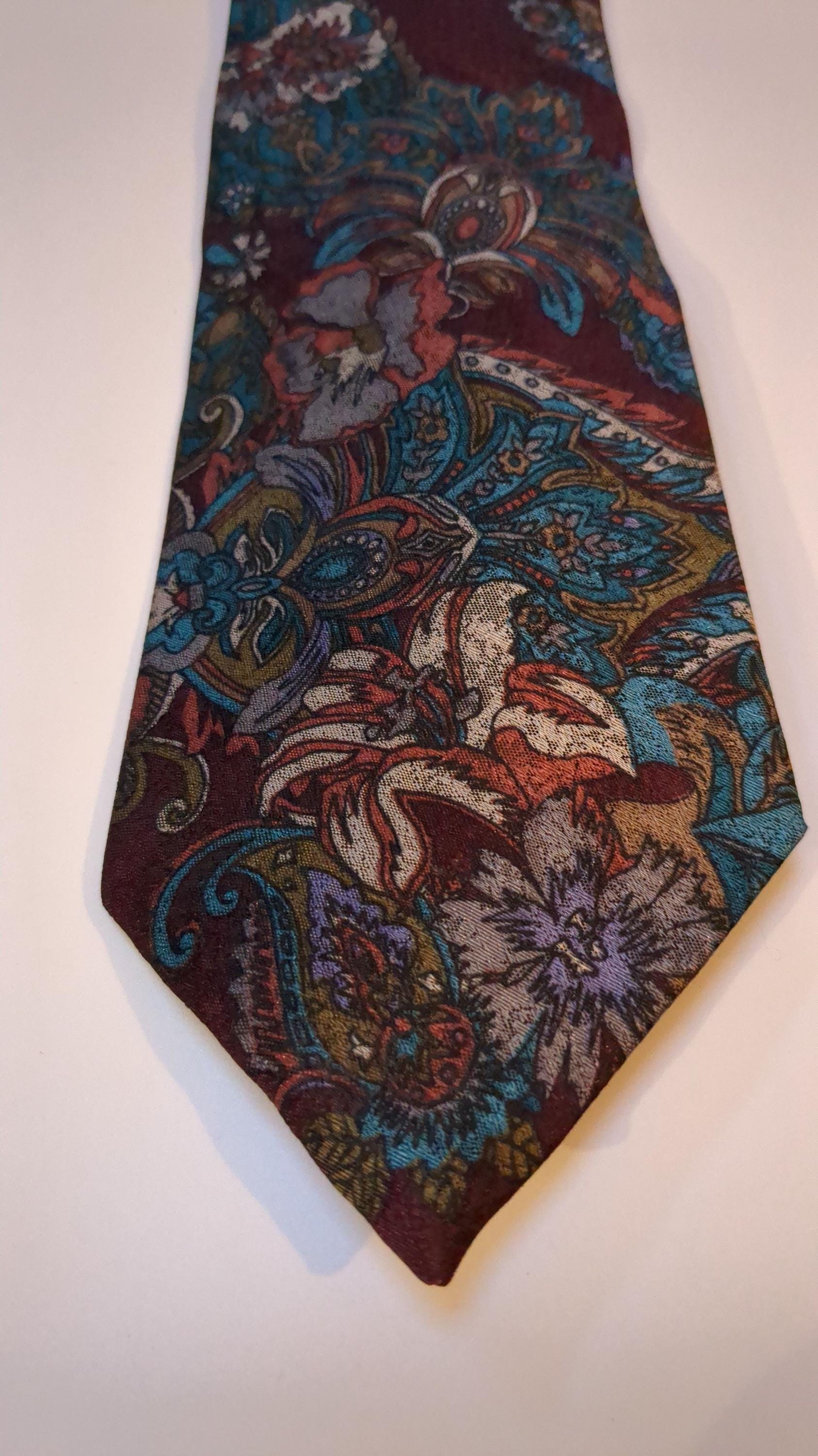 Vintage Pierre Balmain Silk Men\'s Tie Upcycled Silk Headband Bow Top Knot Pierre Balmain Tie - Etsy main image 4