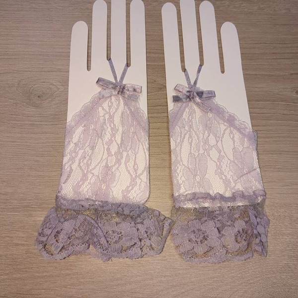 Ivory Lace Gloves Etsy