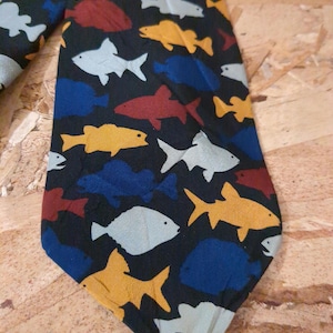 Fish Fishes School Lake Ocean Fisherman Men&#39;s Ties Neckties