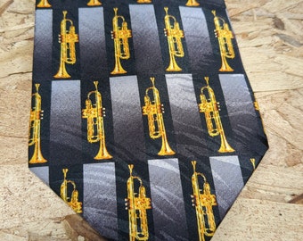 Trumpet Player Brass Section Trumpet Voluntary and Revelry Necktie Music Teacher Band Leader Necktie