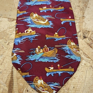 Fishing Tie Fishing Boat Tie Fisherman Tie Men&#39;s Tie  Neckties