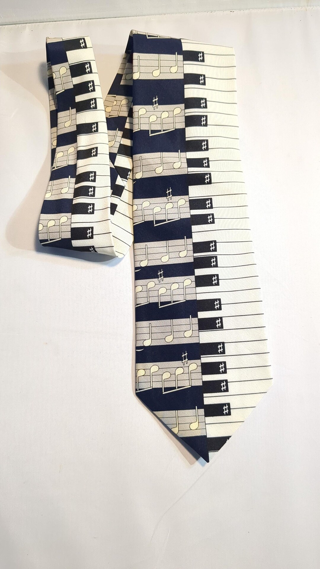 Piano Keyboard Necktie Musical Staff Pattern - Etsy