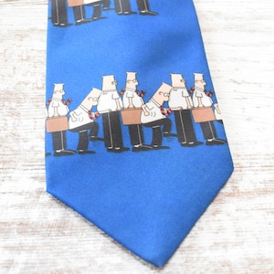 DILBERT KRAWATTE Royal Blau Herren Krawatten Dilbert Charakter