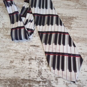 Piano Keyboard Novelty Men's Tie made by Ralph Marlin Piano Player Keyboard Player Organ Player Music Lover Gift