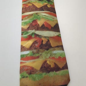 Cheeseburger Closeup &#39;Burger&#39; Ralph Marlin Tie Men&#39;s Ties Neckties