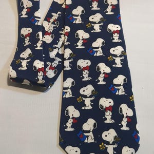 Snoopy Valentines &#39;P.S. I Love You&#39; Peanuts Cartoon Men&#39;s Tie