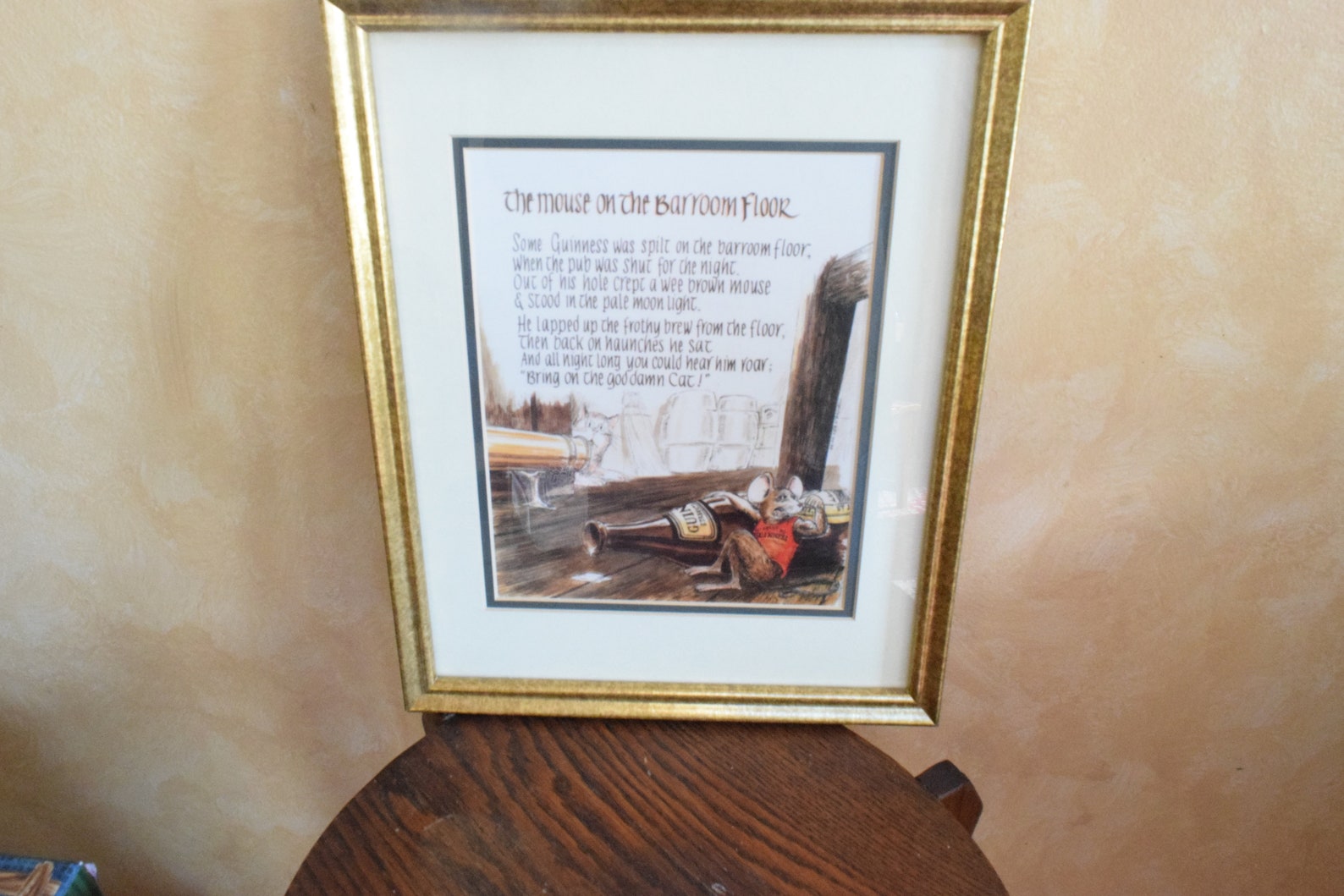 The Mouse On The Barroom Floor Double Matted and Framed Etsy