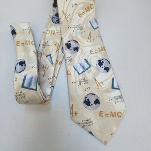 Mathematician Necktie  Features Relativity Equation The World of Math and Mathmatics