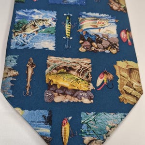 Fishing Lures Fisherman Jon Q Wright Wildlife and Nature Scenes Men&#39;s Ties Neckties