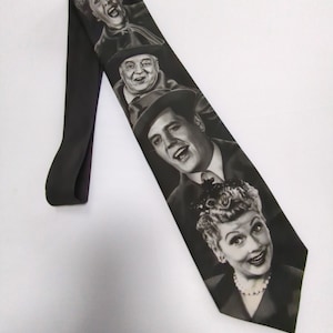 Lucy, Ricky, Fred and Ethel. &quot;I Love Lucy&quot; Necktie made by Ralph Marlin