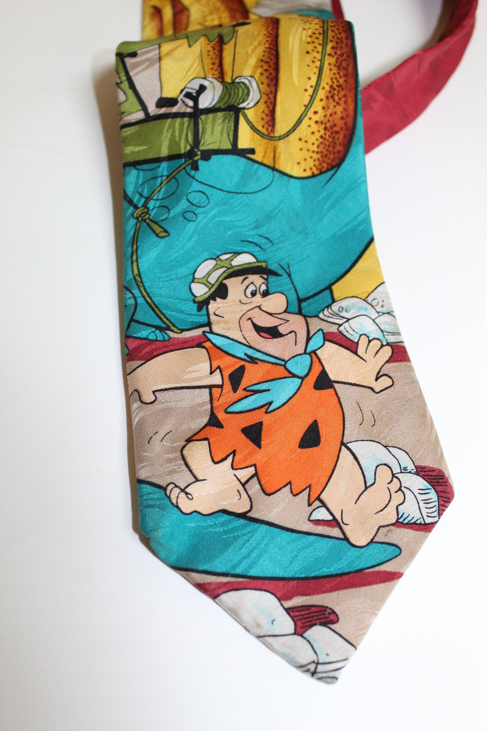 Fred Flintstone Tie 100 Silk Men's Novelty Necktie circa Etsy