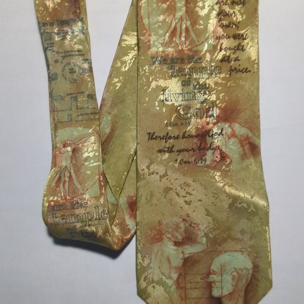 We Are the Temple of the Living God Religious Necktie