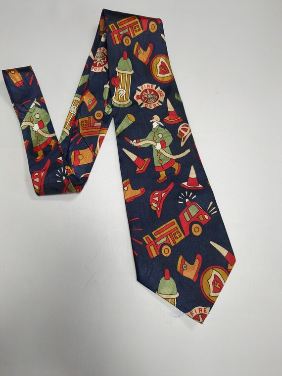 Our Brave First Responders Firemen Themed Necktie 