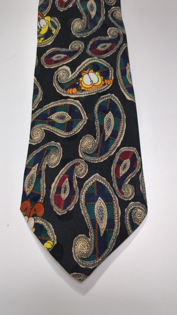 Garfield Odie Loop Pattern Paws Addiction Tie Men… - image 1