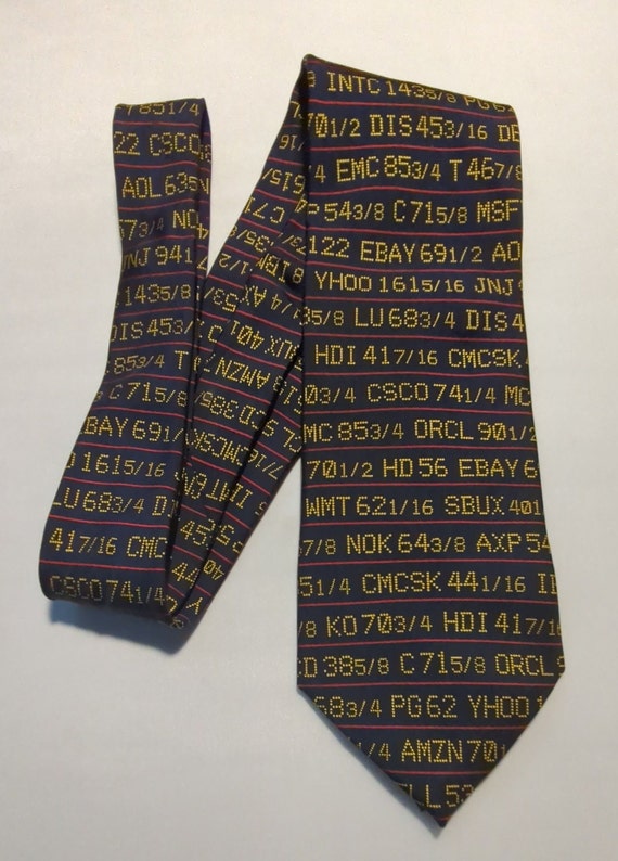 Stock Market Theme Men's Necktie with the Stock Ti