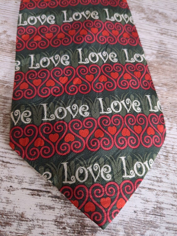 Love Love Love Valentines Day Silk Necktie Hearts 