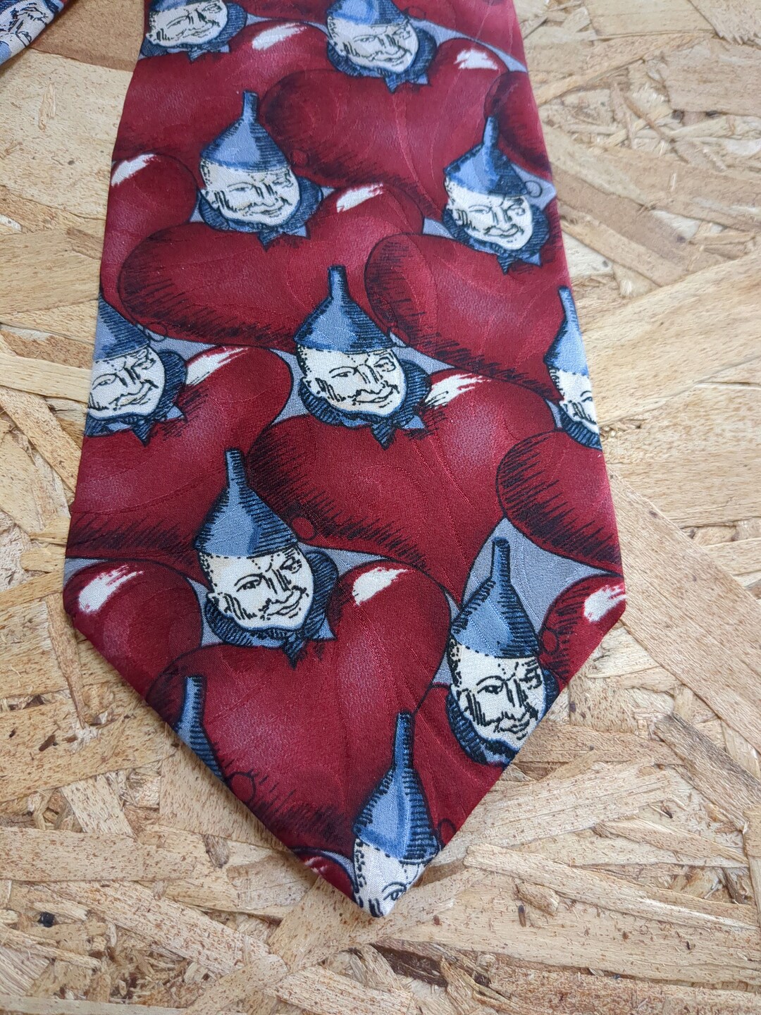 Tin Man Tie Wizard of Oz Heart Fun Ties Black/red/gray Men's Neck Tie ...