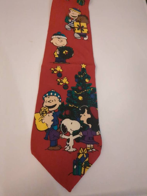 Peanuts Merry Christmas Charlie Brown Red Silk Nov