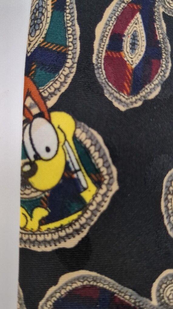 Garfield Odie Loop Pattern Paws Addiction Tie Men… - image 8