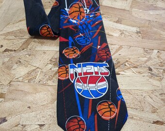 New York Nets Basketball Team Silk Necktie