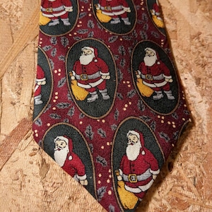 Ontwerp stropdas kerstman portret patroon nieuwigheid stropdas heren kerststropdas