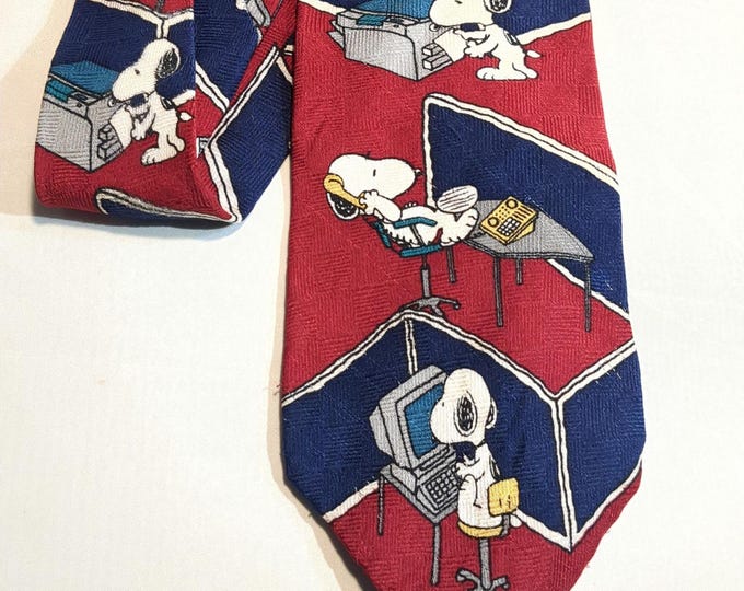 Snoopy Office 'is It Friday Yet?' Peanuts Cartoon Men's Necktie - Etsy