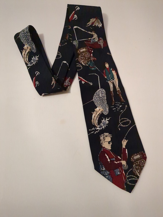 Fisherman's Angler Necktie Game Fish Sports Fish