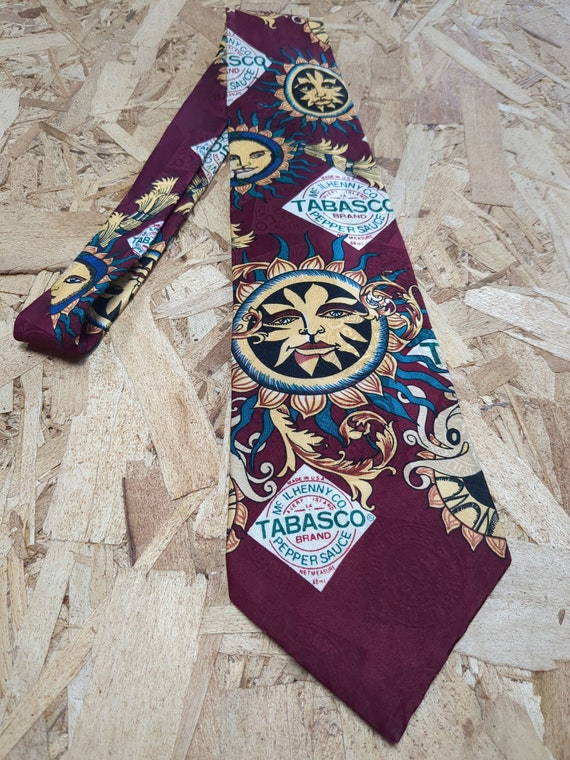 Tabasco Novelty Print Men's Tie and Hot Sauce McIl