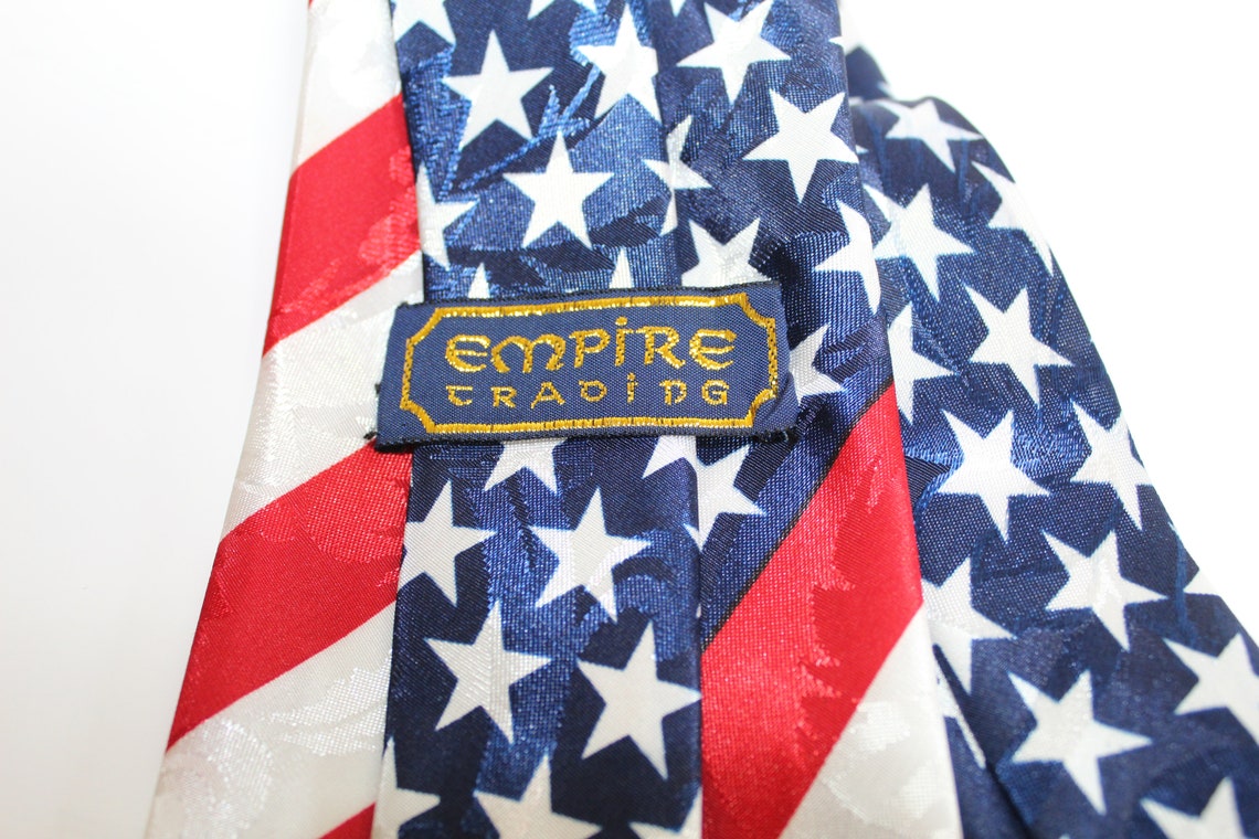 American Flag Necktie Red White and Blue Stars and Stripes