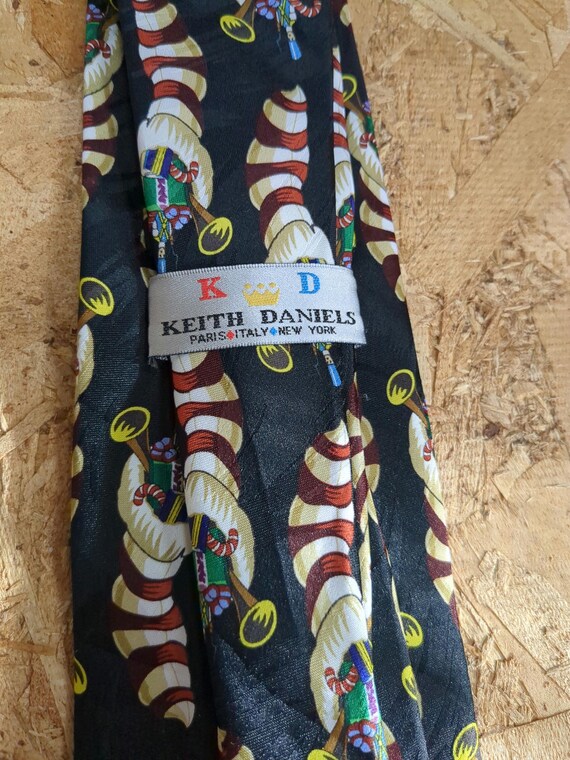 Filled Christmas Stocking Pattern Tie Novelty Nec… - image 4