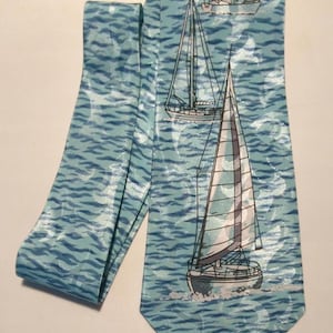 Tall Sailboats Nautical Sea Sailor Sailing Beach Wedding Men&#39;s Ties Neckties