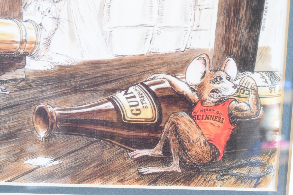 The Mouse On The Barroom Floor Double Matted and Framed Etsy