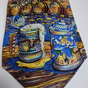 Beer Stein Brewing Hops Plants Beer Lovers Tie Di Gravette Men's Ties Neckties