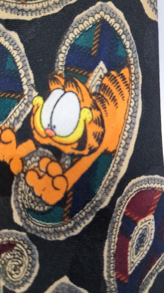 Garfield Odie Loop Pattern Paws Addiction Tie Men… - image 7