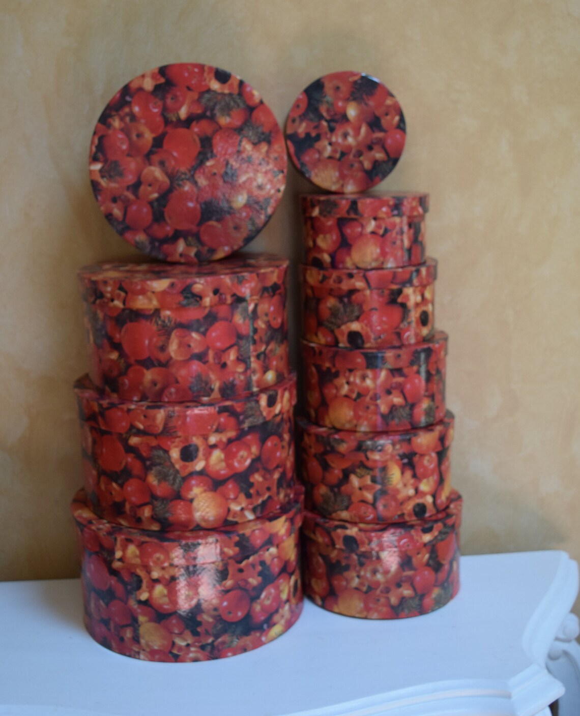 Nesting Hat Boxesset of 10 Nesting Boxes Hat Boxes Vintage Etsy