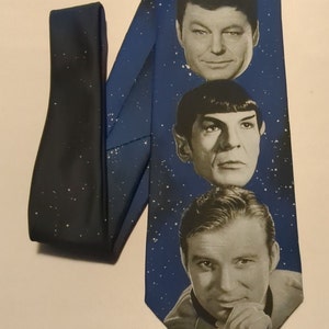 Boldly Go Where No One Has Gone Before the Crew of the Starship Uss Enterprise Kirk McCoy and Spock Star Trek Necktie