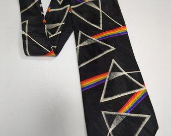 Pink Floyd The Dark Side of The Moon 100% Silk Men&#39;s Colorful Necktie