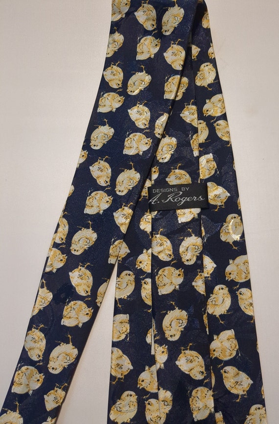 Black Necktie Covered with Baby "Chicks" a Subtle… - image 5